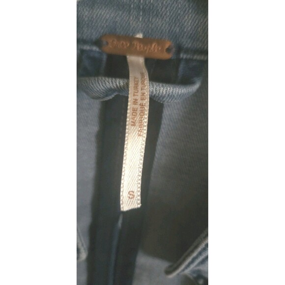 Free People Military Jean Denim Jacket Women's Small Blue Distressed - Picture 3 of 11